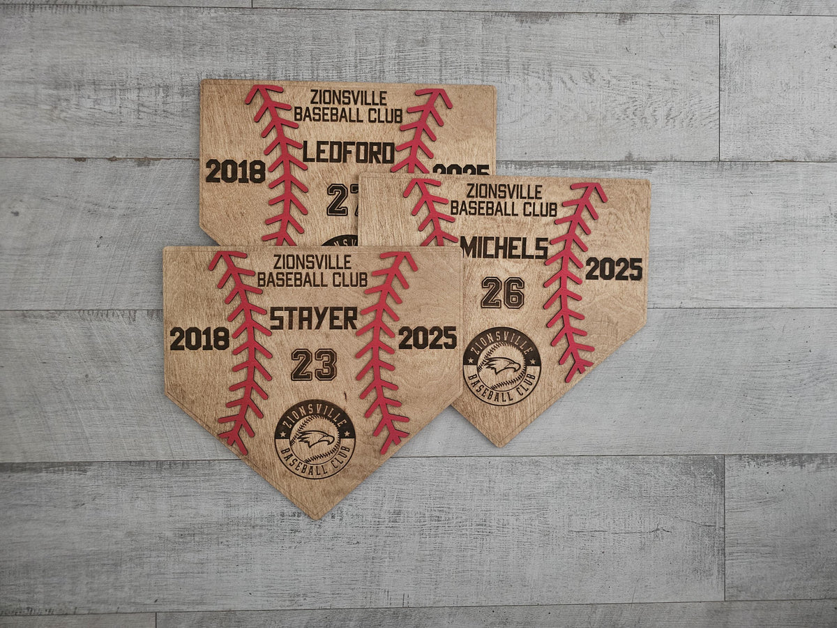 Personalized Baseball Senior Night Gift • Laser Engraved Wood Plaque