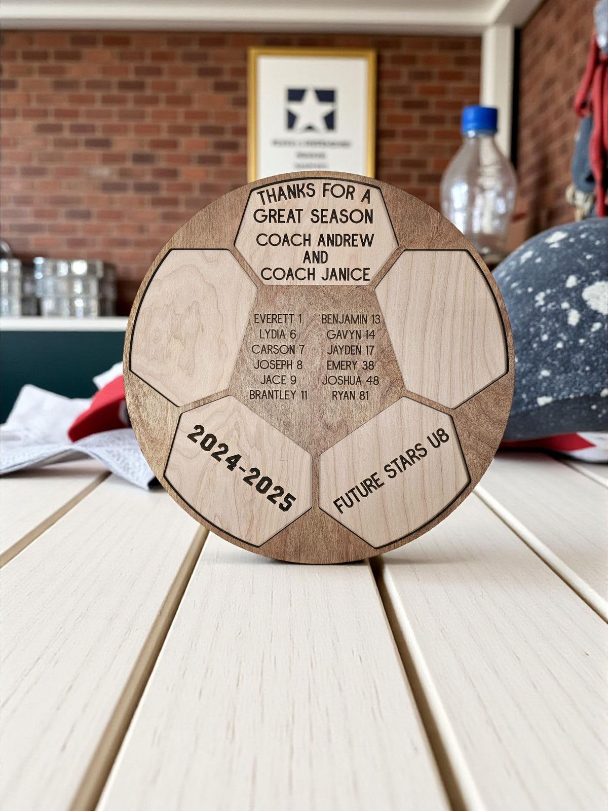 Personalized Soccer Coach Gift | Custom Soccer Plaque | Engraved Coach Appreciation Gift | End of Season Team Gift | Soccer B