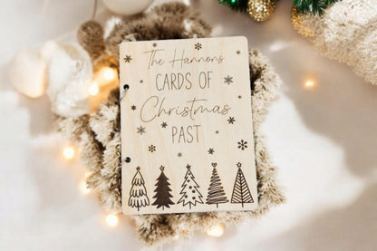 Personalized Christmas Card Holder, Cards of Christmas Past, Greeting Card Holder