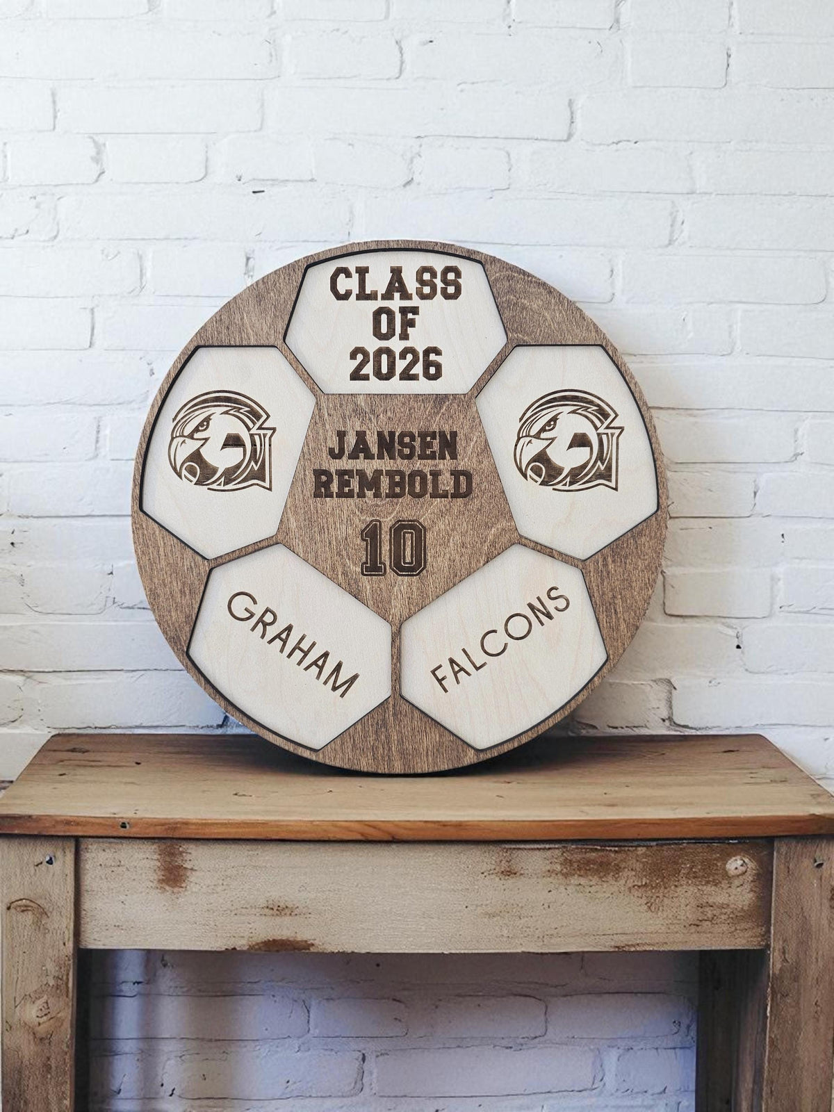 Senior Soccer Player Plaque, Personalized Soccer Player Senior Night Gift, Class of 2027 Personalized soccer team Custom Socc