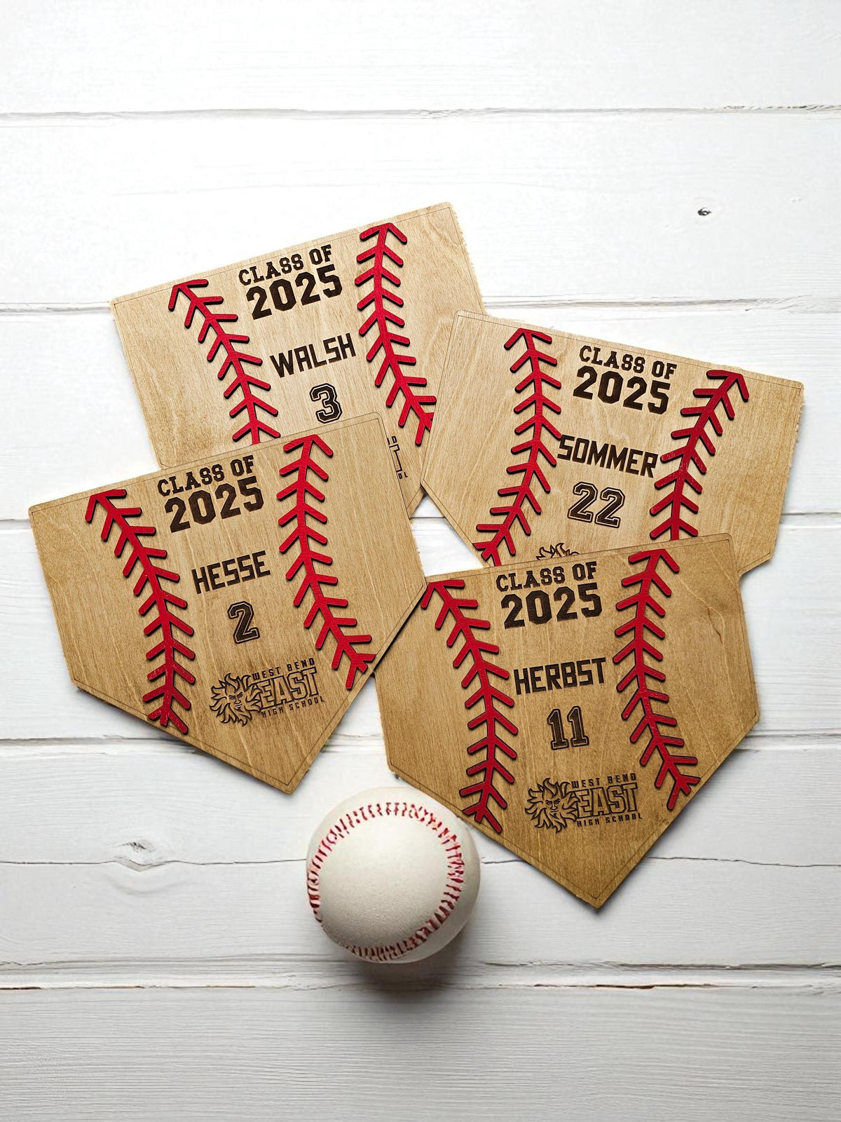 Personalized Baseball Senior Night Gift • Laser Engraved Wood Plaque