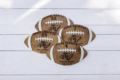 Personalized Football Senior Gift | Custom Wood Football | Senior Night Gift | Football Player Award | Class of 2027 Football