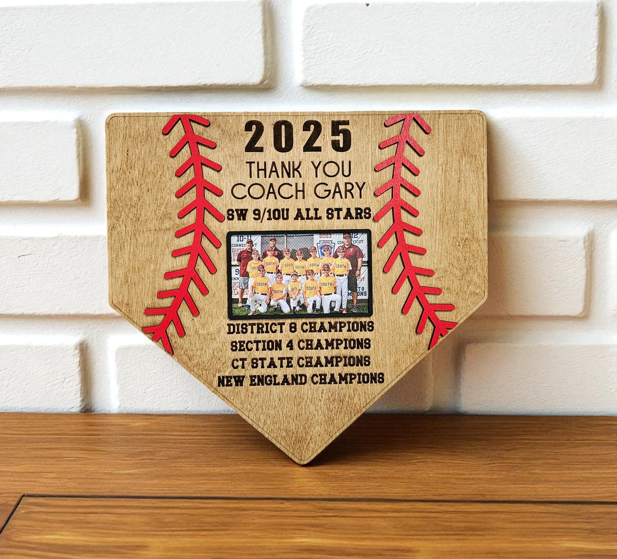 Customized Baseball Plaque Frame, Thank You Coach Gift 2026, Team picture frame, End of Season Coach Gift