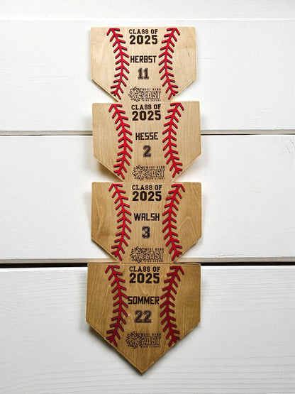 Personalized Baseball Senior Night Gift • Laser Engraved Wood Plaque