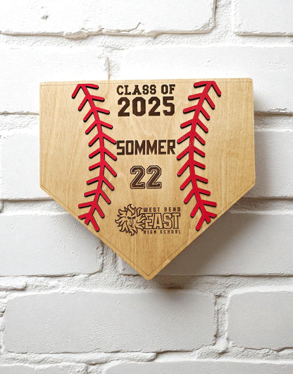 Personalized Baseball Senior Night Gift • Laser Engraved Wood Plaque