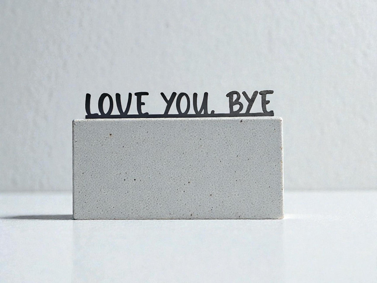 Love You Bye Sign | Wooden Door Topper | Modern Farmhouse Entryway Decor | Above/Over Door Sign