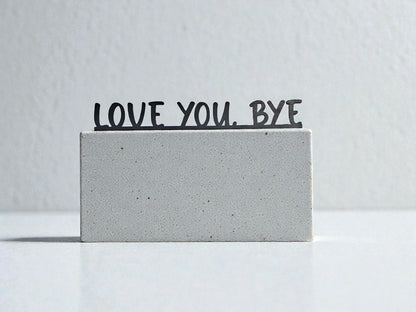Love You Bye Sign | Wooden Door Topper | Modern Farmhouse Entryway Decor | Above/Over Door Sign