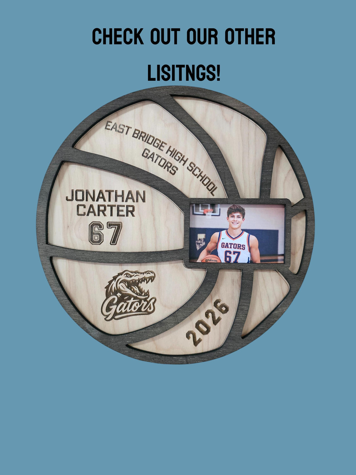 Basketball Coach Gift | Personalized Team Photo Wood Sign | Custom Coach Appreciation Gift End of 2026 Season Basketball Keep