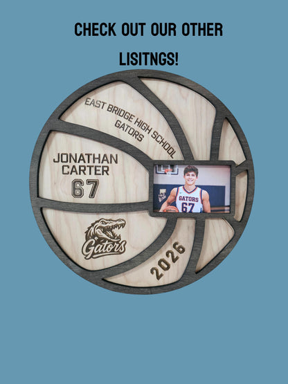 Basketball Coach Gift | Personalized Team Photo Wood Sign | Custom Coach Appreciation Gift End of 2026 Season Basketball Keep