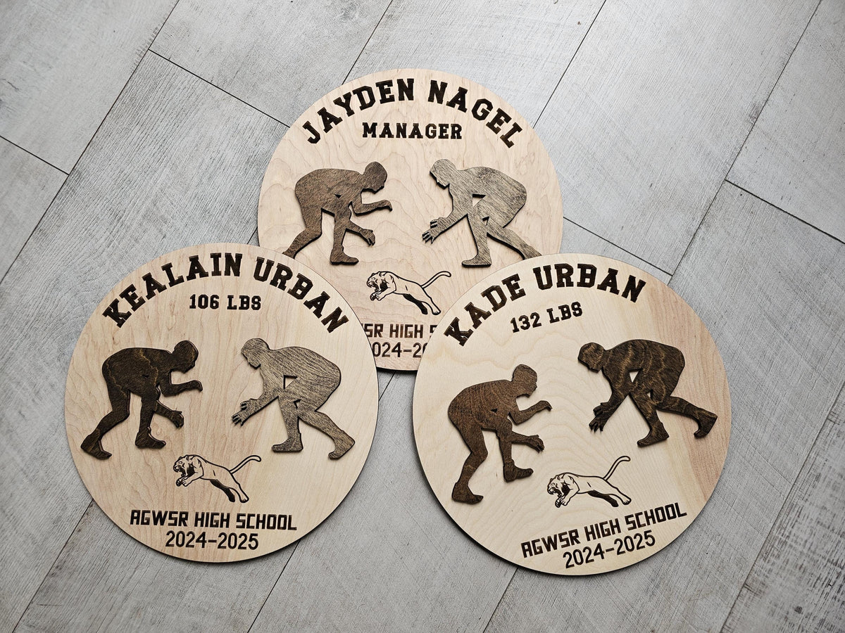 Personalized Wrestling Plaque With Photo | Custom Wrestler Sign | Wrestling Senior Night Gift | High School Wrestler Award | 