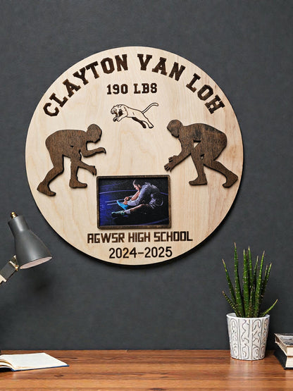 Personalized Wrestling Plaque | Custom Wrestler Name Sign | Wrestling Senior Night Gift | High School Wrestling Award | Team 