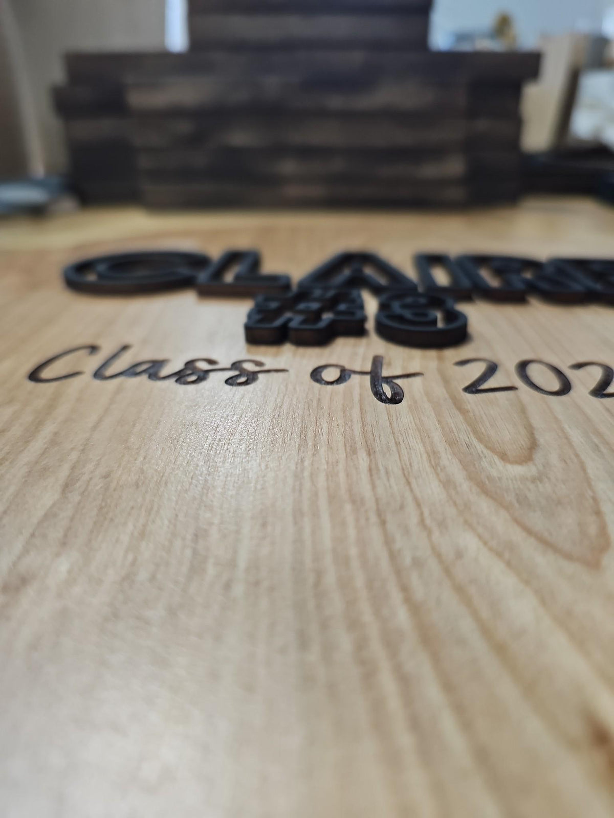 Personalized Graduation Guest Book Alternative | Maple Wood Sign, Class of 2026