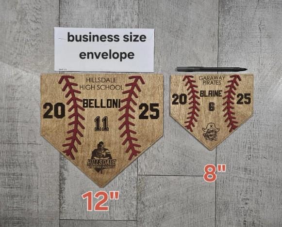 Personalized Softball Coach Gift | Yellow Wood Softball Home Plate Plaque | Custom Coach Gift | End of Season Coach Gift