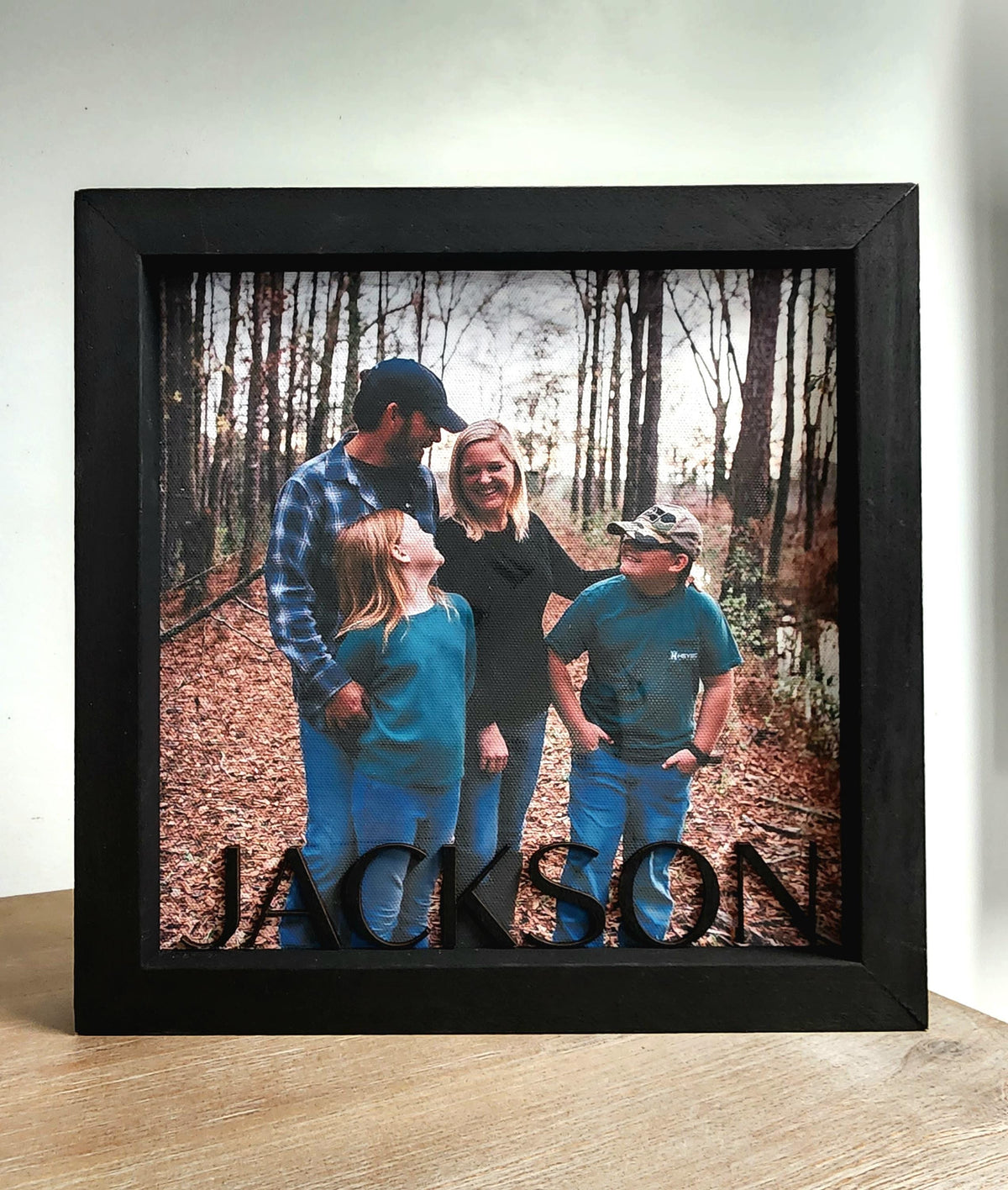 Personalized Family Picture Frame | Custom Last Name Photo Frame | Farmhouse Home Decor | Housewarming Gift | Anniversary Gif