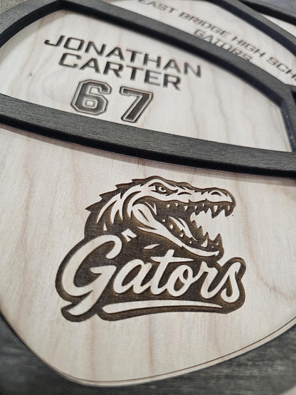 Personalized Basketball Senior Night Gift| Custom Wood Basketball | Basketball Player Name Sign | Photo Basketball Plaque | C