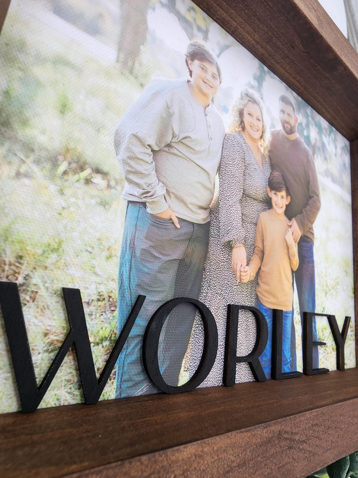 Personalized Family Picture Frame | Custom Last Name Photo Frame | Farmhouse Home Decor | Housewarming Gift | Anniversary Gif