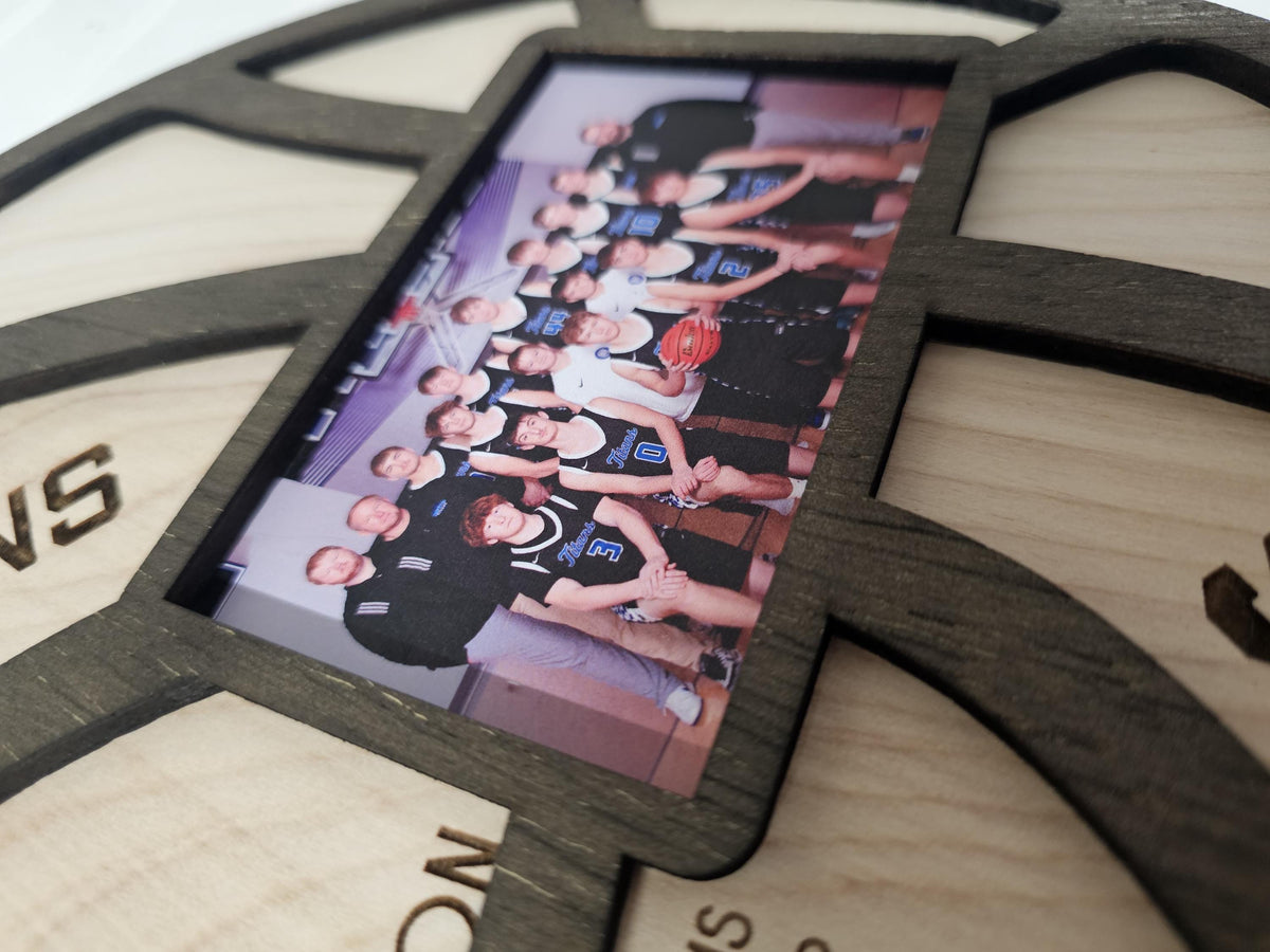 Basketball Coach Gift | Personalized Team Photo Wood Sign | Custom Coach Appreciation Gift End of 2026 Season Basketball Keep