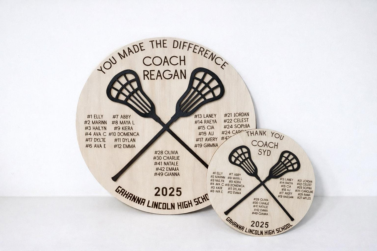 Personalized Lacrosse Coach Gift Plaque, Thanks For A Great Season, Lacrosse Senior Night, Lacrosse Award, End of Year Gift 2
