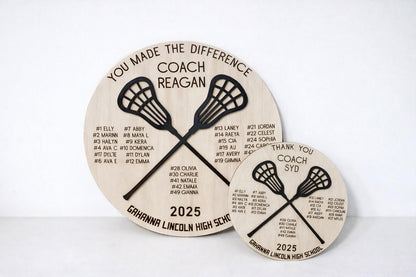 Personalized Lacrosse Coach Gift Plaque, Thanks For A Great Season, Lacrosse Senior Night, Lacrosse Award, End of Year Gift 2