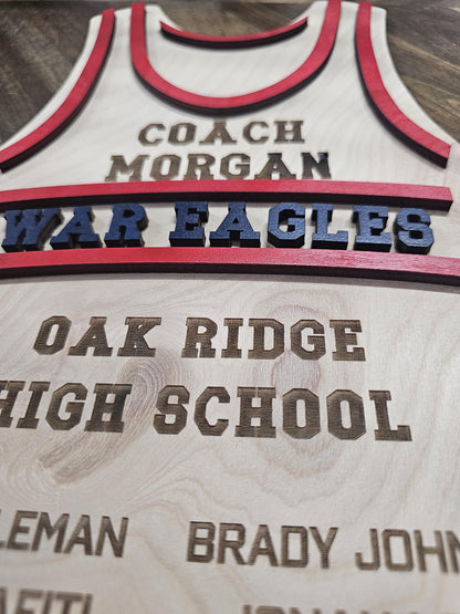 Personalized Wrestling Coach Plaque | Custom Singlet Wood Sign | Wrestling Team Gift | Coach Appreciation Plaque | Senior Nig