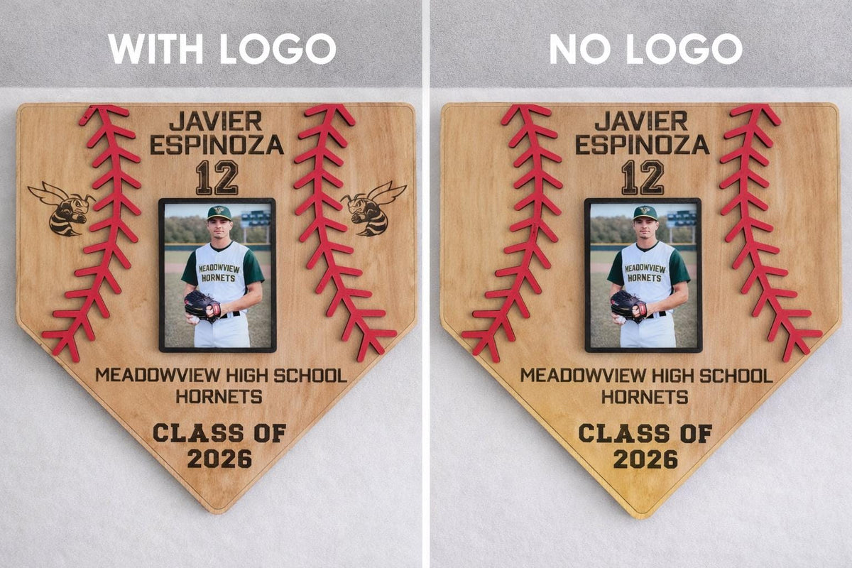 Personalized Baseball Home Plate Sign with Photo | Custom Wooden Baseball Plaque | Senior Night Gift | Coach or Player Gift |
