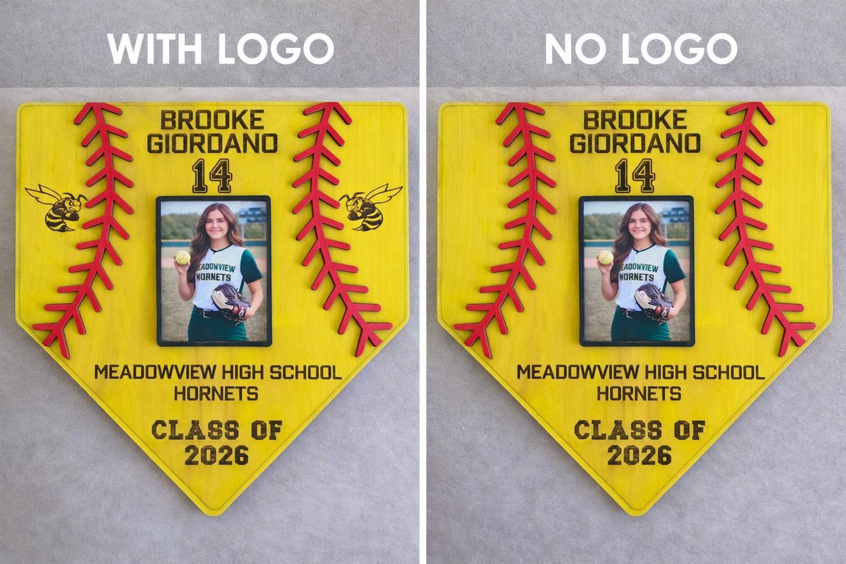 Personalized Softball Engraved Home Plate Sign with Photo | Custom Wooden Softball Plaque | Senior Night Gift | Class of 2026