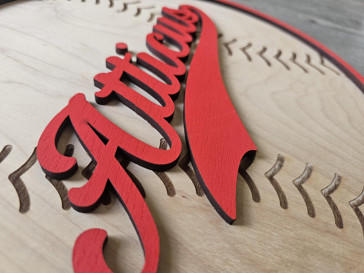 Personalized Baseball Name Sign | Custom Wood Baseball Wall Decor | Boys Baseball Nursery Sign | Baseball Room Decor