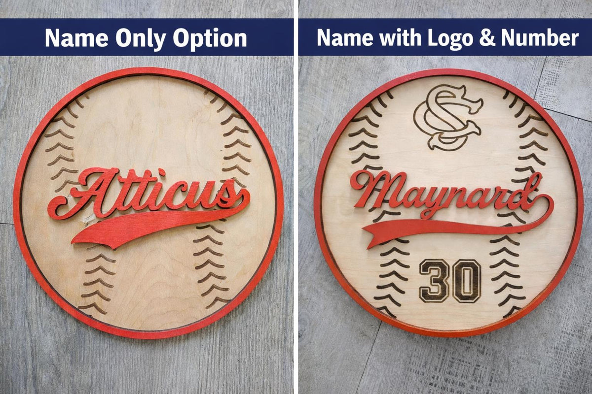 Personalized Baseball Name Sign | Custom Wood Baseball Wall Decor | Boys Baseball Nursery Sign | Baseball Room Decor