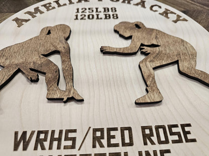 Personalized Wrestling Plaque With Photo | Custom Wrestler Sign | Wrestling Senior Night Gift | High School Wrestler Award | 