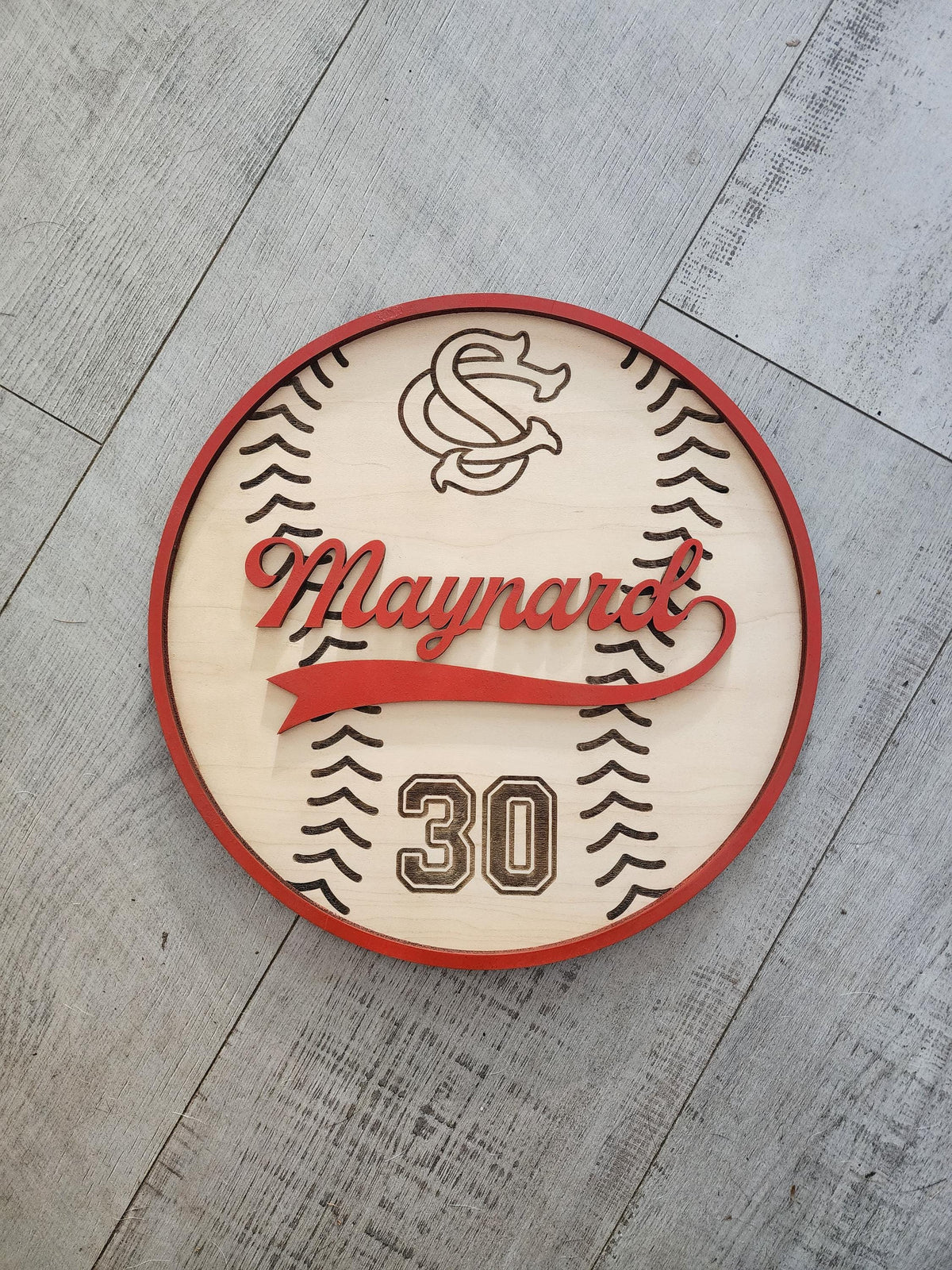 Personalized Baseball Name Sign | Custom Wood Baseball Wall Decor | Boys Baseball Nursery Sign | Baseball Room Decor