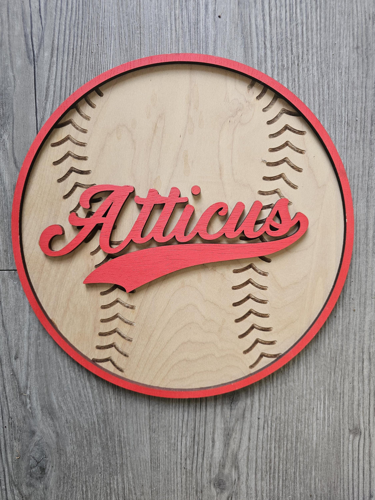 Personalized Baseball Name Sign | Custom Wood Baseball Wall Decor | Boys Baseball Nursery Sign | Baseball Room Decor