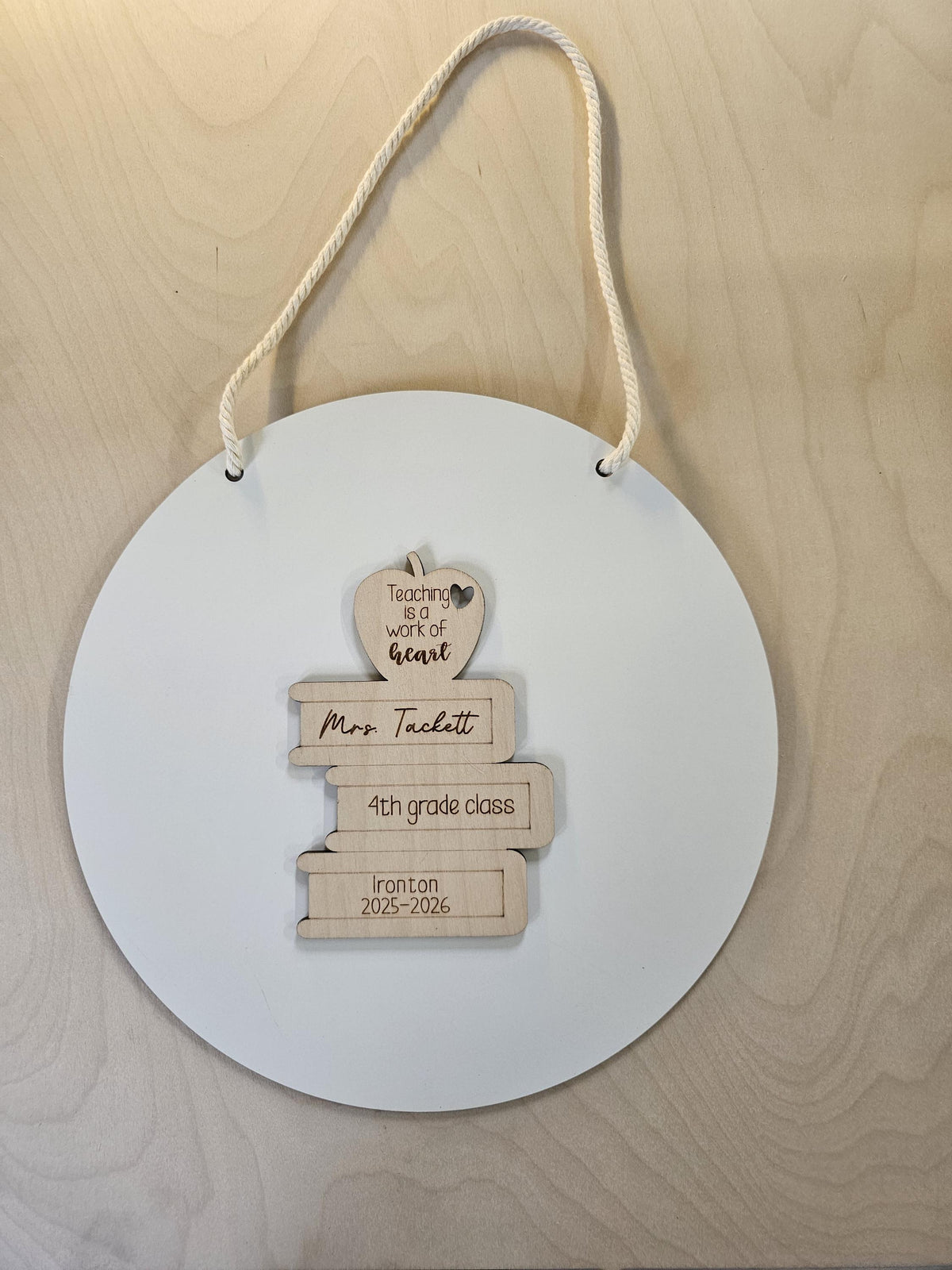 Personalized Teacher Appreciation Sign, Student Signatures, Classroom Gift