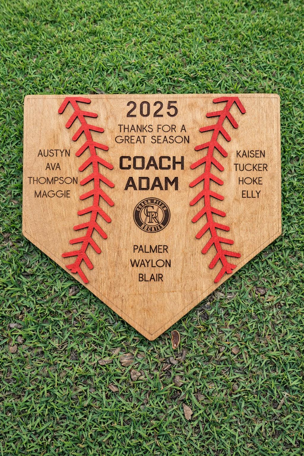 Baseball Plaque | Personalized Player Trophy | End of Season Baseball Gift