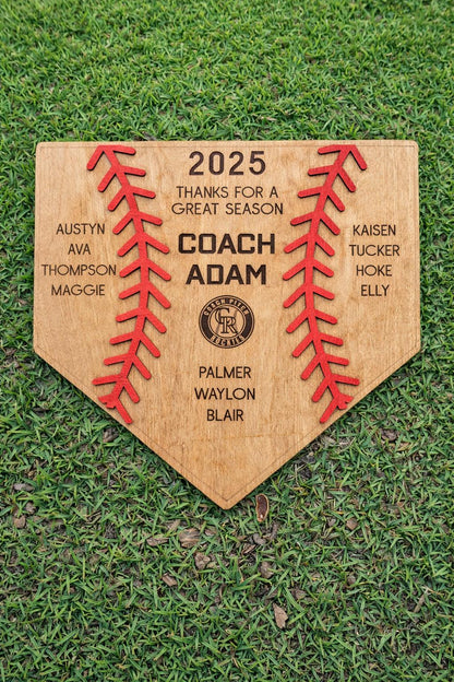 Baseball Plaque | Personalized Player Trophy | End of Season Baseball Gift