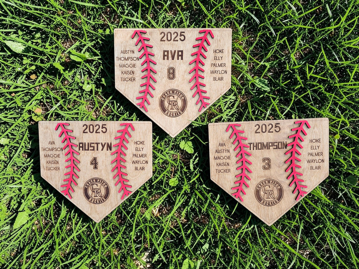 Baseball Plaque | Personalized Player Trophy | End of Season Baseball Gift