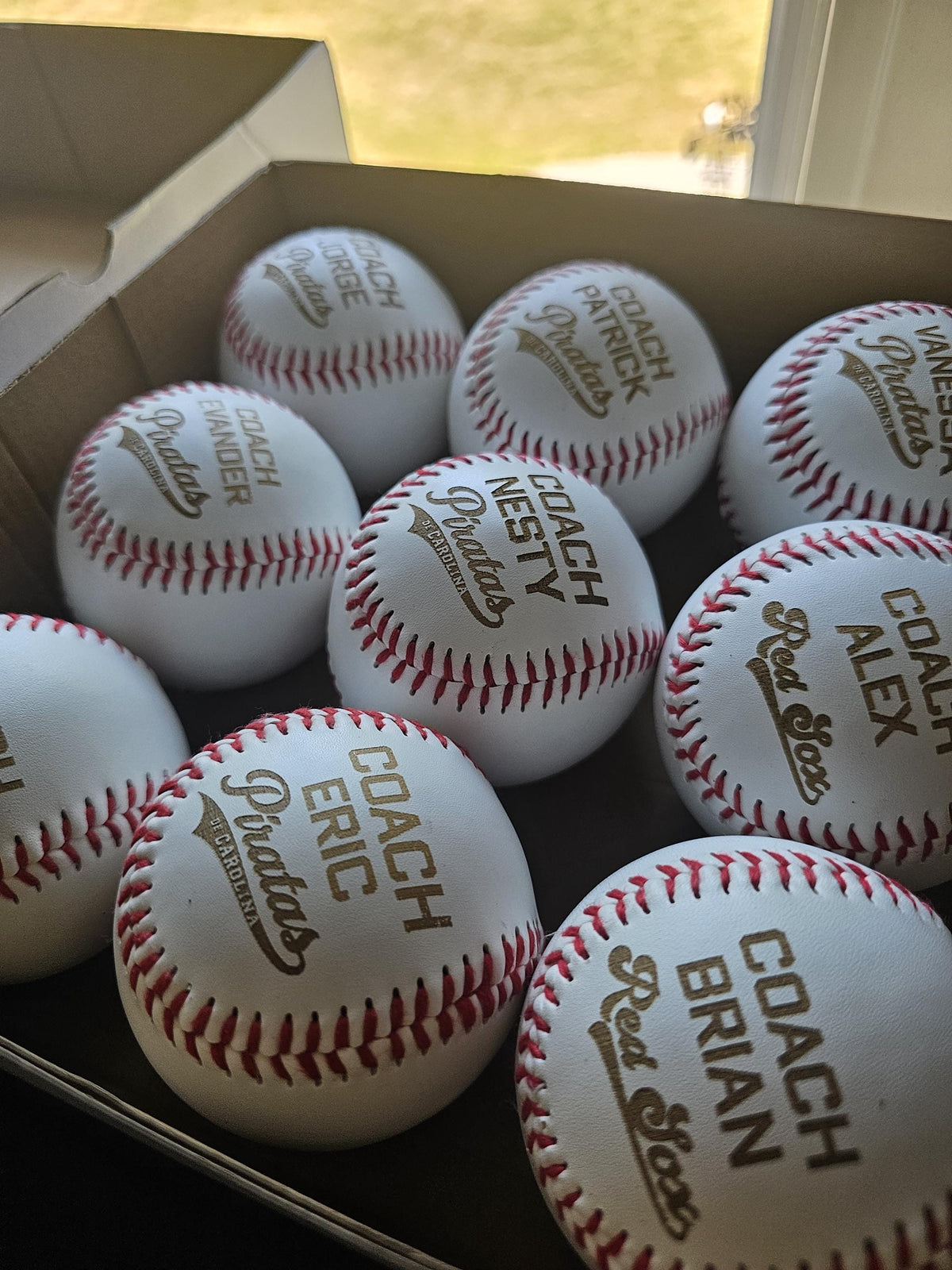 Personalized Engraved Baseball & Ball Display | Autograph ball Team Gift with Player Names | Coach Gift | Custom Baseball Hol