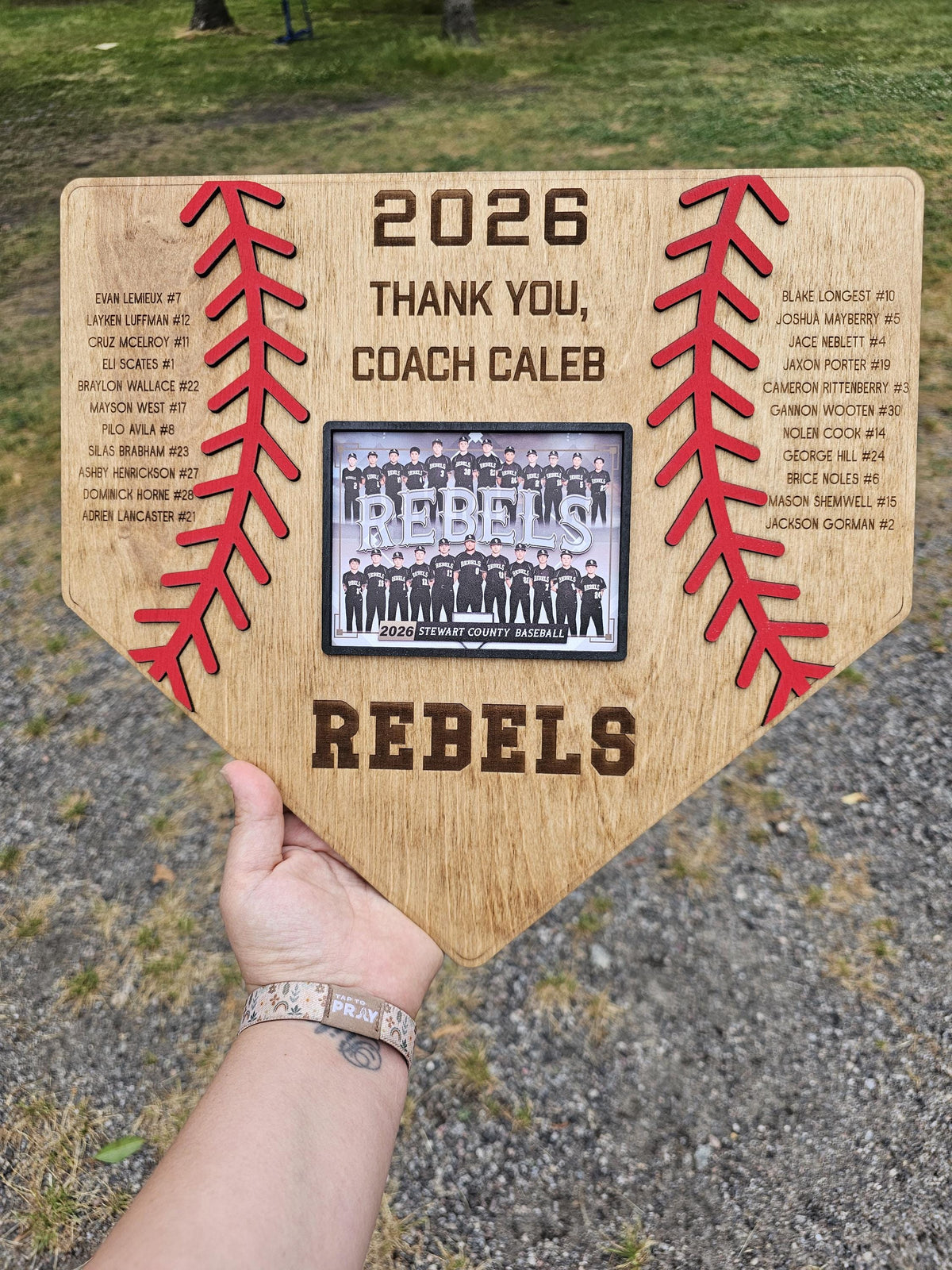 Customized Baseball Plaque Frame, Thank You Coach Gift 2026, Team picture frame, End of Season Coach Gift