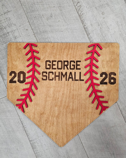 Personalized Baseball Guest Book Sign Graduation Party | Class of 2026 Baseball Home Plate Senior Night Signature Board Baseb