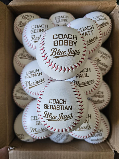 Personalized Engraved Baseball & Ball Display | Autograph ball Team Gift with Player Names | Coach Gift | Custom Baseball Hol