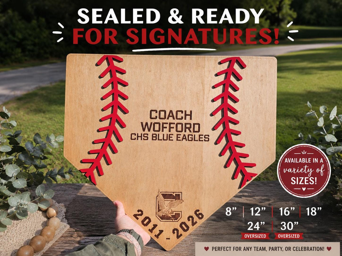 Personalized Baseball Guest Book Sign | Custom Baseball Guest Book | Home Plate Signature Board | First Birthday Party Decor 