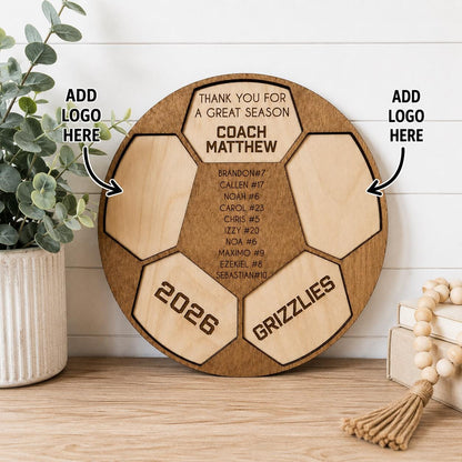 Personalized Soccer Coach Gift | Custom Soccer Plaque | Engraved Coach Appreciation Gift | End of Season Team Gift | Soccer B