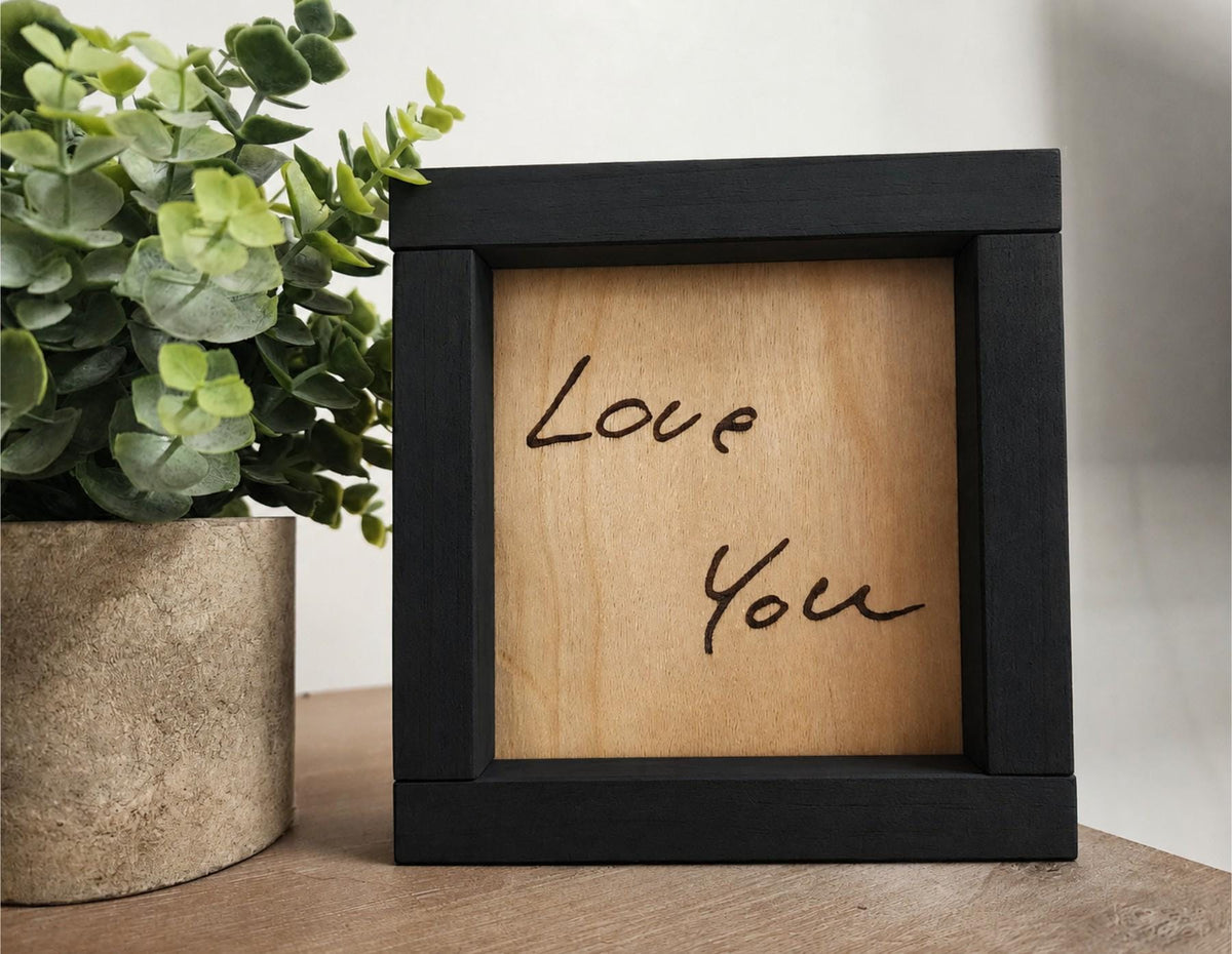 Personalized Family Keepsake | Custom Handwriting Engraving | Engraved Letter Plaque | Family Memento Gift | Meaningful Memor