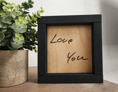 Personalized Family Keepsake | Custom Handwriting Engraving | Engraved Letter Plaque | Family Memento Gift | Meaningful Memor