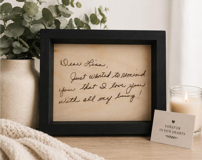 Custom Handwriting Keepsake | Personalized Engraved Handwritten Letter | Memorial, Love Letter & Recipe Gift | Custom Wood Pl