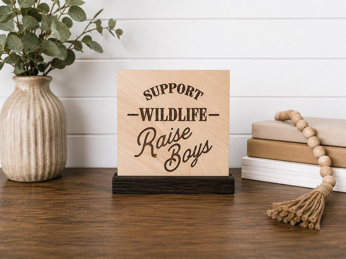 Personalized Wood Desk Sign | Custom Quote Sign with Wood Stand | Custom Name Sign | Scripture Sign | Office Desk Decor | She