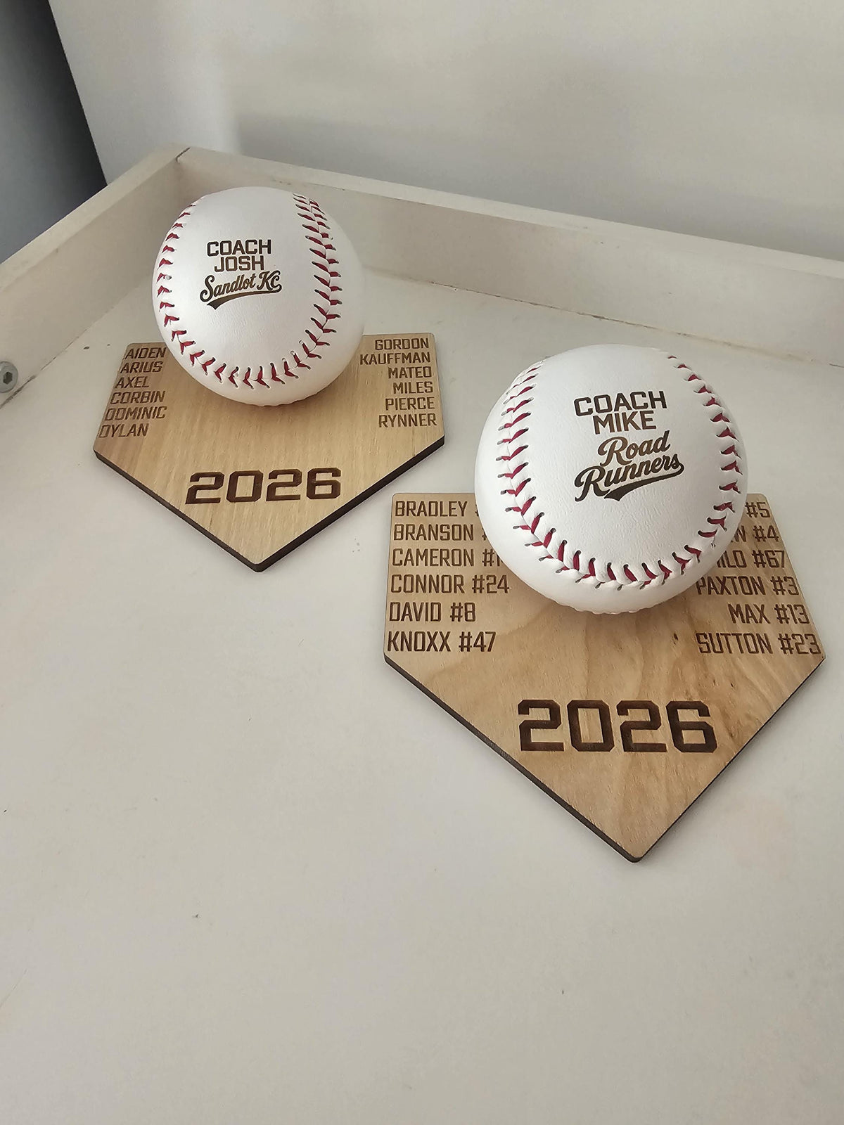 Personalized Engraved Baseball & Ball Display | Autograph ball Team Gift with Player Names | Coach Gift | Custom Baseball Hol