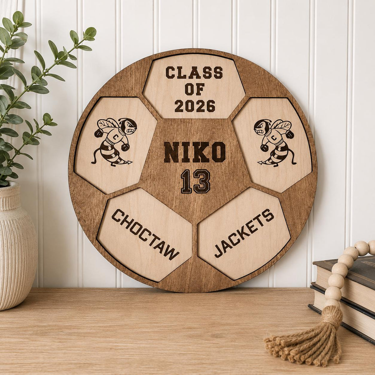 Senior Soccer Player Plaque, Personalized Soccer Player Senior Night Gift, Class of 2027 Personalized soccer team Custom Socc