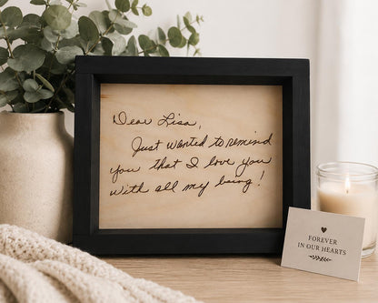 Custom Memorial Handwriting Plaque | Engraved Letter from Mom or Dad | Personalized Bereavement Gift | Sympathy Keepsake
