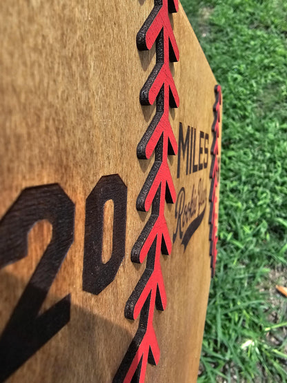 Personalized Rookie Year First Birthday Guest Book Alternative, Baseball Party Decor, Wood Home Plate Sign Keepsake