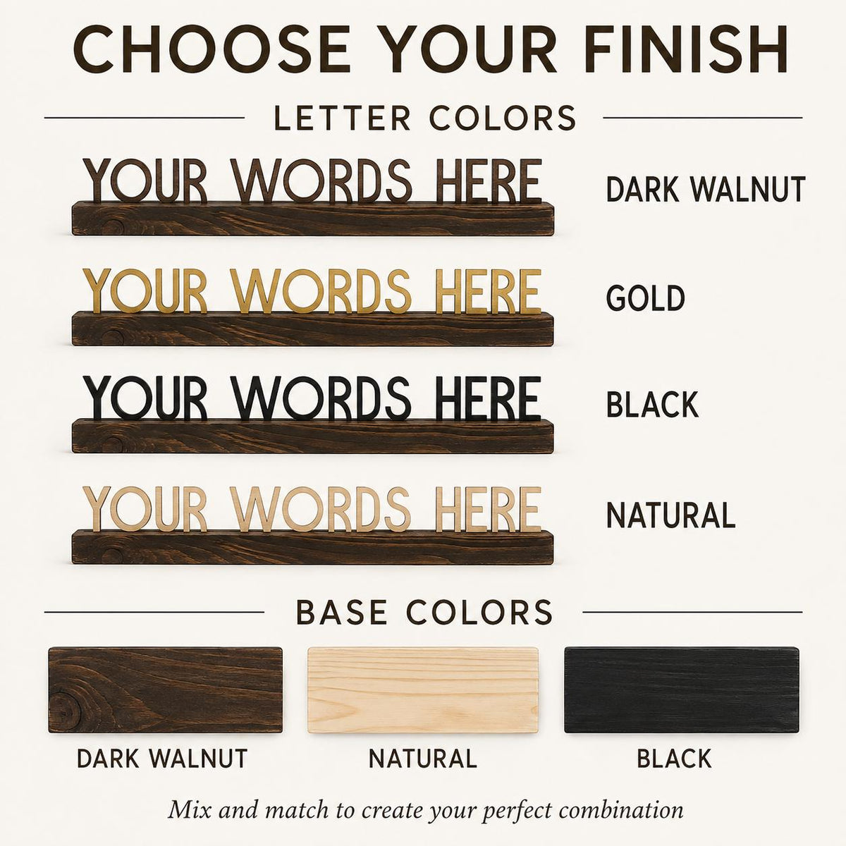 Word of the Year Sign, Custom Motivational Word, Personalized Desk or Shelf Decor,